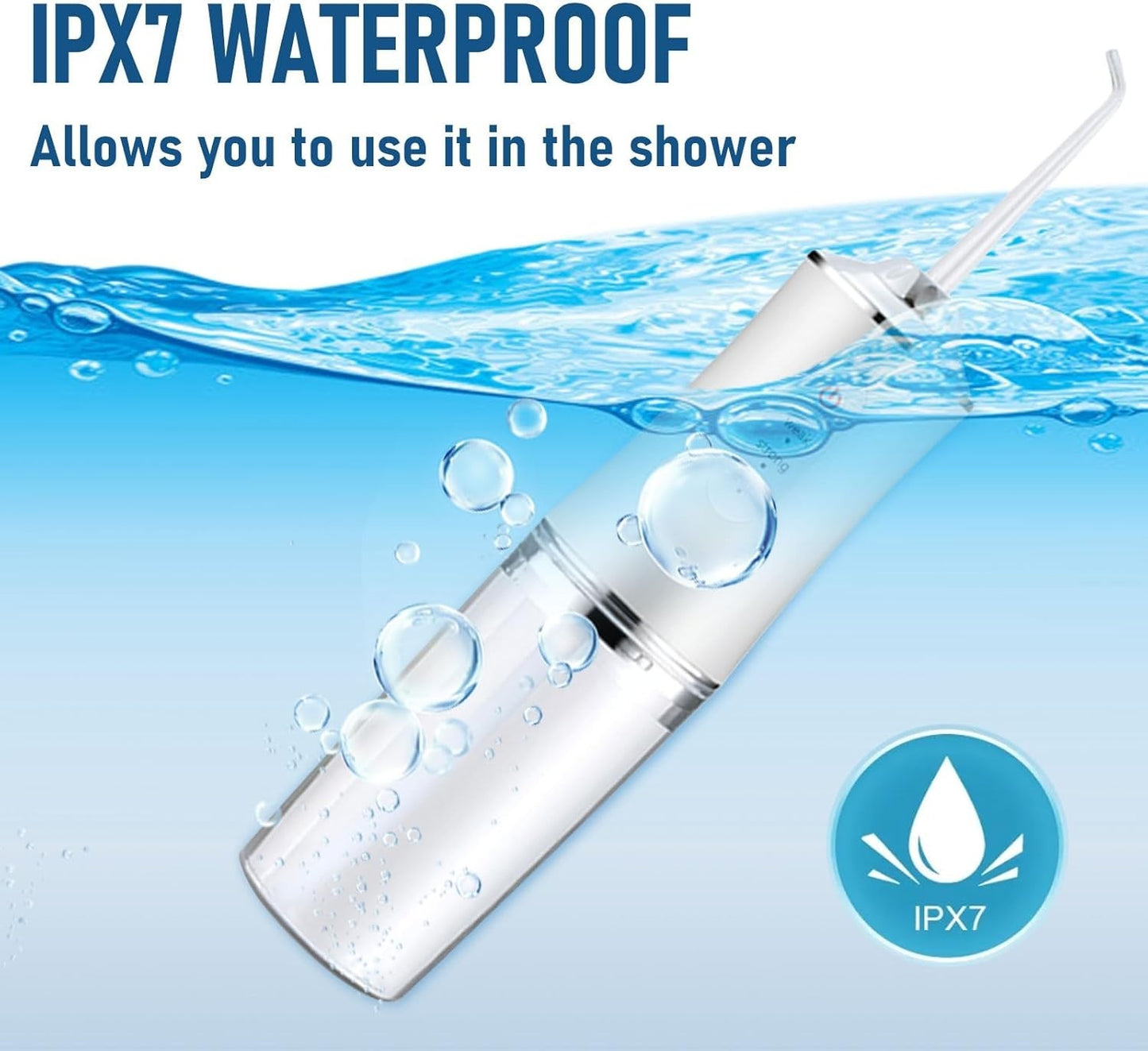 Water Flosser Pick Pik Cordless Teeth 3 Modes 4 Tips Dental Floss Rechargeable