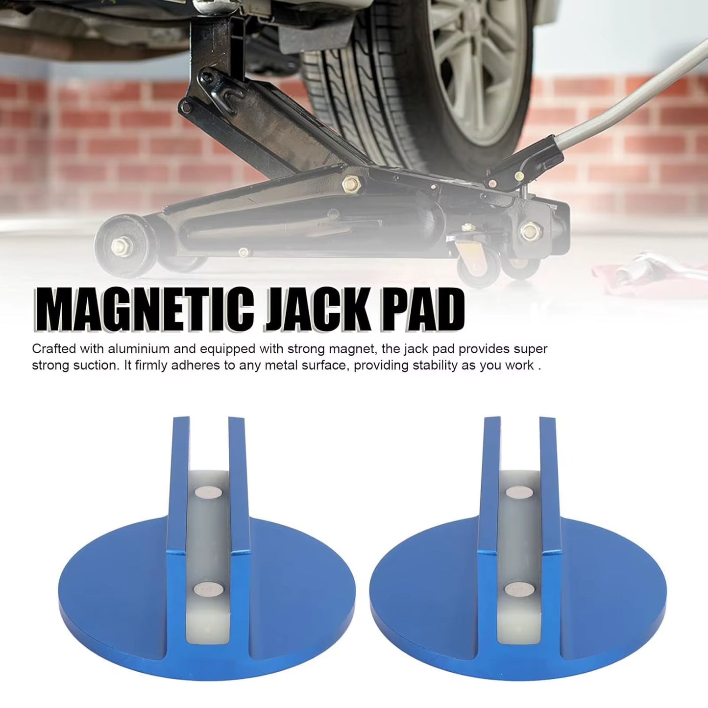 Magnetic Pinch Weld Jack Pad Universal Weld Jack Adapter Lifting Frame Rail Protector for Most Model Cars