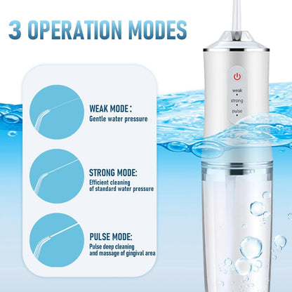 Water Flosser Pick Pik Cordless Teeth 3 Modes 4 Tips Dental Floss Rechargeable